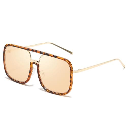 SODQW Oversized Aviator Sunglasses for Women Trendy Big Square Sun Glasses UV Protection 2025 Shades — image 1