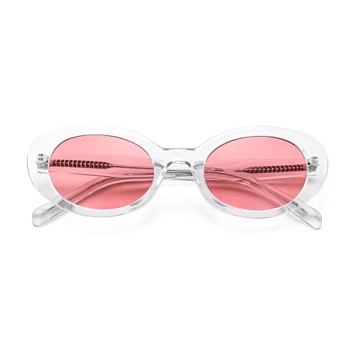 FEISEDY Sunglasses Womens, Retro Oval Cateye Sun Glasses Men, Small 90s Style B4128 — image 1