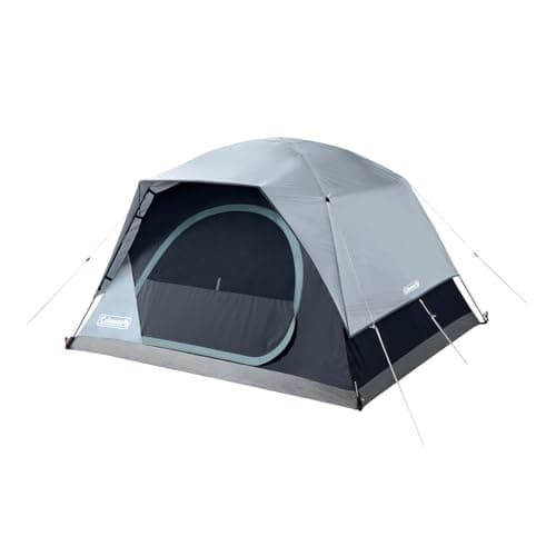 Coleman Skydome Tent with LED Lights & 5-Minute Setup, Weatherproof 4-Person Tent with Overhead Lighting, Made of PFAS-Free Materials