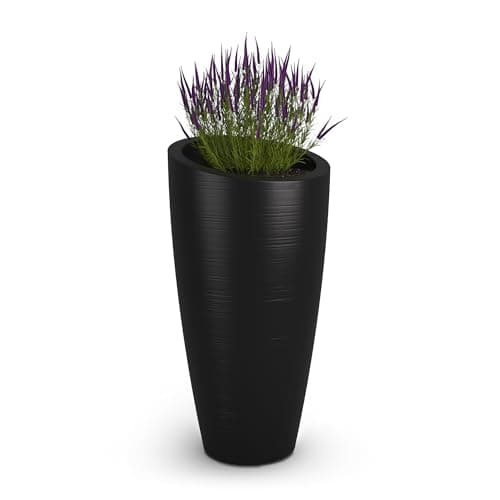 Mayne Modesto 32-Inch Tall Planter – Weather-Resistant Planter for Flowers – Durable Indoor/Outdoor Design for Patio, Porch, or Entryway