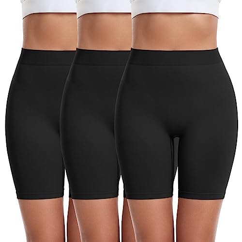 FRESBEIT 3 Pack Slip Shorts for Women Under Dress Comfortable Smooth Boyshorts Panties Biker Shorts — image 1
