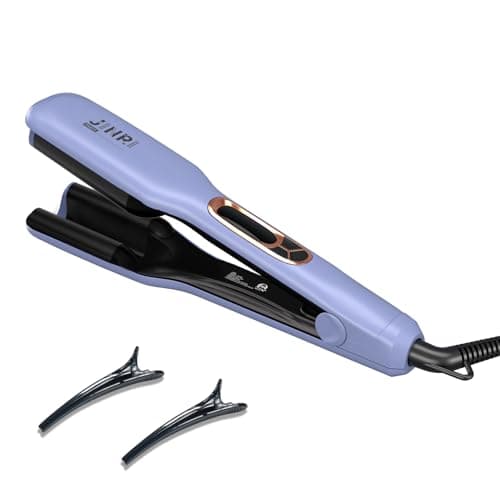 Hair Brush, JINRI Hair Iron, Pumped-Up Volume, Adjustable Temp, 360 ° Tail Rotation, Lasting Volume, for Short Or Thin Hair, Dual Voltage (100-240V), Volumizing Hair Iron, Purple, 1.38 inch — image 1