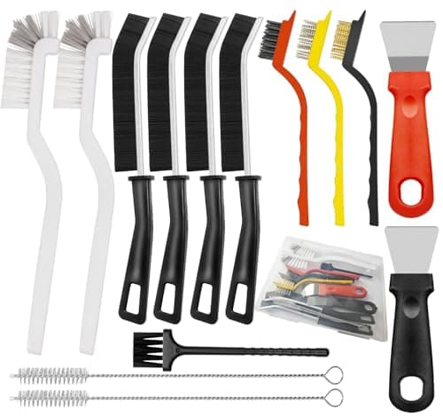 15PCS Crevice Cleaning Brush Set, Hard Bristle Grout Scrub Brushes, Multifunctional Gap Detail Cleaning Tools for Bathroom, Kitchen, Window Sill, Tile Corners & Household Deep Cleaning — image 1
