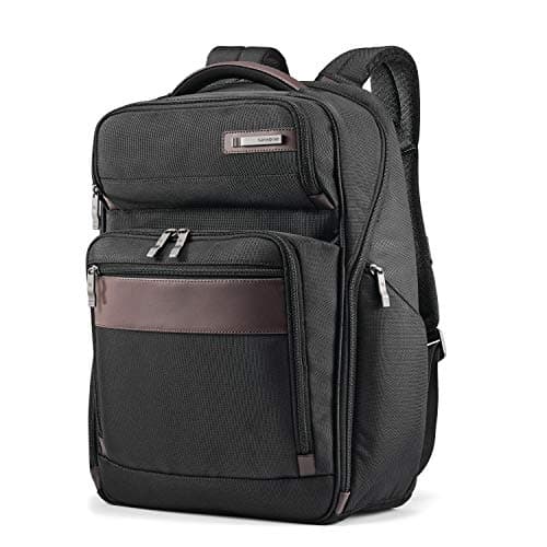 Samsonite Kombi Business Backpack – Ballistic Nylon, 15.6” Laptop Compartment, Tablet Pocket, SmartSleeve™, Multi-Pocket Organizer, Padded Straps & Back, Top Handle, Fleece-Lined Accessory Pocket