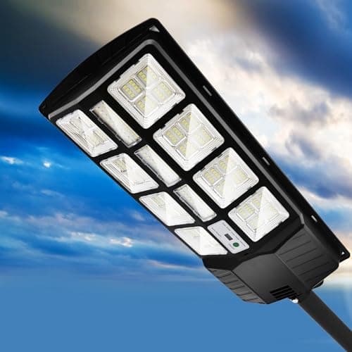 Solar Street Light Outdoor 120,000LM, 240° Wide Angle Motion Sensor, IP65 Waterproof Security Light with Remote Control for Yard, Parking Lot, Road,Swimming Pool,Farm Lighting Lámparas Solar Exterior — image 1