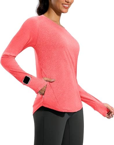 G Gradual Long Sleeve Workout Tops for Women Quick Dry Lightweight Running Athletic Shirts with Zip Pocket Moisture Wicking — image 1