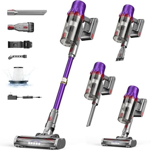 iXlion Cordless Vacuum Cleaner for Home - Powerful Stick Vacuum with HEPA Filter, 55-Min Runtime, LED Light, Anti-Tangle Brush, Detachable Battery,Lightweight Vacuum for Pet Hair,Carpets & Hard Floors — image 1
