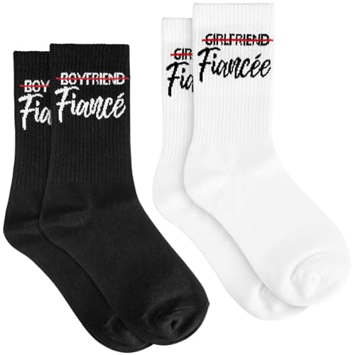 ZVUZVO Engagement Wedding Gifts for Couples Newlywed, Fiancee And Fiance Gifts For Women Men, Fiance And Fiancee Socks — image 1