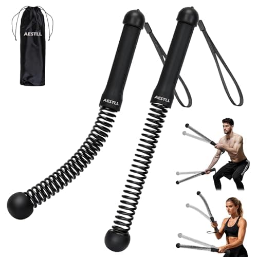 Ropeless Battle Ropes Weighted, 2 Pack Portable Cordless Battle Ropes for HIIT & Cardio Full-Body Workout Tool with Non-Slip Spiral Handles, Travel-Friendly Home Gym Equipment for Women & Men — image 1