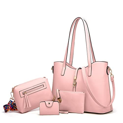 Women Fashion Handbags Wallet Tote Bag Shoulder Bag Top Handle Satchel Purse Set 4pcs — image 1