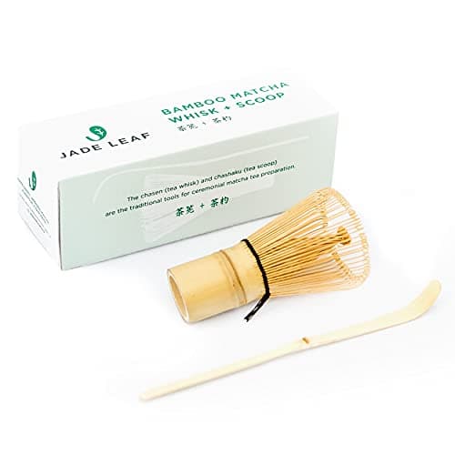 Jade Leaf Matcha - Traditional Bamboo Whisk (Chasen) + Scoop (Chashaku) - Replacement Tea Set For Frequent Green Tea Powder Preparation - Great Gift for Matcha Lovers — image 1