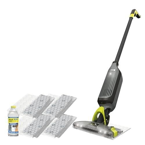 Shark VACMOP Cordless Hard Floor Cleaner, Vacuum and Spray Mop, Powerful Suction, Lightweight, LED Headlights, Includes 4 Disposable Pads, 12oz Multi-Surface Cleaning Solution, Gray, VM252 — image 1