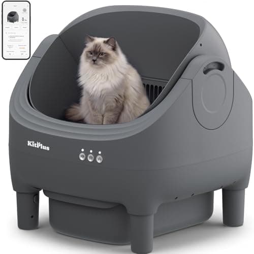 Self-Cleaning Cat Litter Box, Open-Top Automatic Litter Box with APP Control, Odor-Control & Low-Noise Design, Large Capacity, Safe for Multiple Cats — image 1