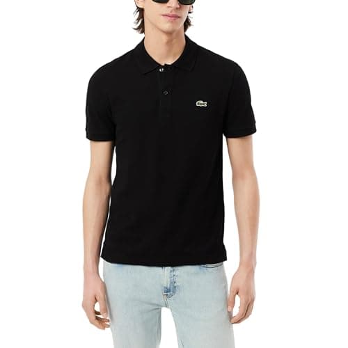 Lacoste Men's Slim Fit L.12.12 Piqué Polo Shirt, Black, Large