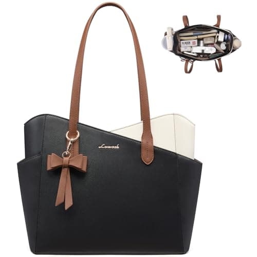 LOVEVOOK Womens Purses and Handbags Trendy Small Tote Purse with Zipper 2026 PU Leather Satchel Shoulder Bag for Work Travel — image 1