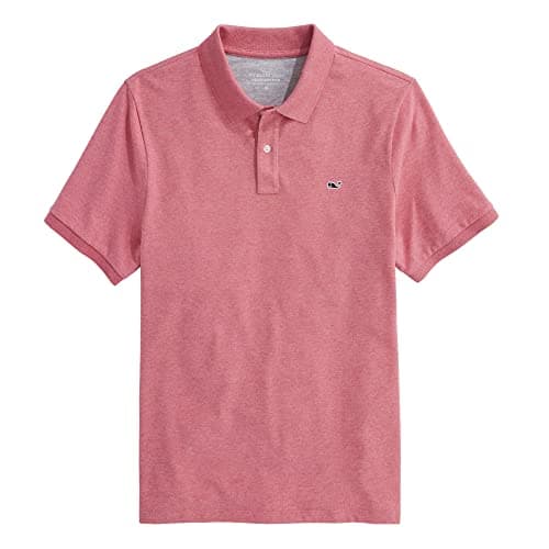 vineyard vines Men's Edgartown Short Sleeve Pique Polo, Lobster Reef, XL