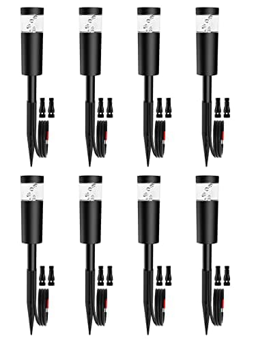 DOREIO 5W Low Voltage Landscape Pathway Lights with Connectors 12V Outdoor Landscape Lighting LED Bollard Path Lights Wired IP65 Waterproof Warm White Walkway Lights for Garden Yard Lawn (8Pack) — image 1