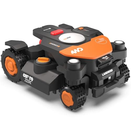 Worx Landroid Vision Cloud 4WD Robot Lawn Mower, No Perimeter Wire Robot Mower for 1/4 Acre, AI Obstacle Avoidance + RTK Cloud Navigation, 84% Slope, Auto Mapping, App Control, Cut-to-Zero, WR341 — image 1