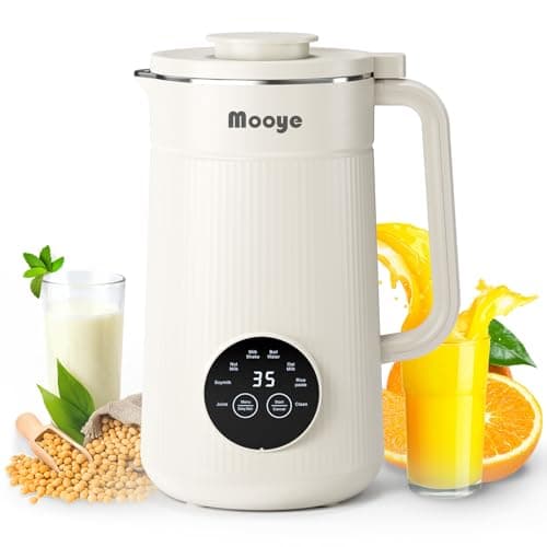 Mooye Automatic Nut Milk Maker Machine, 8 in 1 Soy Milk Maker, 35 oz Almond Machine Maker, 12-Hour Delay, Keep Warm, Non Dairy Beverages, Juice/Rice Paste/Clean/Milk Shake, 800W Heating, Self Cleaning — image 1