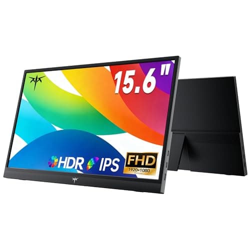 KTC Portable Monitor 15.6 Inch, FHD 1080P Travel Laptop Monitor Extender with USB-C HDMI, Ultra-Slim IPS HDR Display with Speakers, Second Monitor Screen for Laptop Phone Xbox Mac Switch, Black H15F9 — image 1