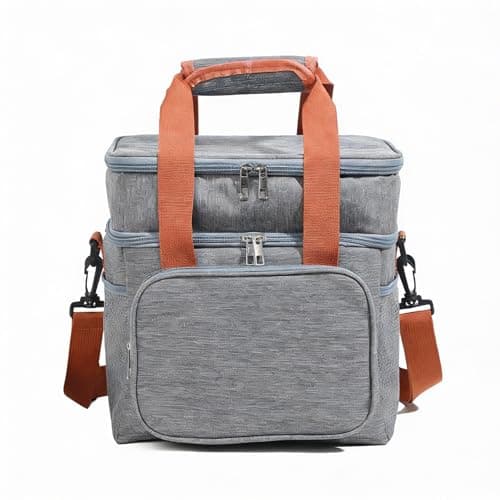 BentoBloom Insulated Lunch Bag for Men Women, Large Reusable Lunch Box with Adjustable Shoulder Strap, Leakproof Freezer-Safe Tote Bag for Work, Picnic, Office, 600D Waterproof Fabric — image 1