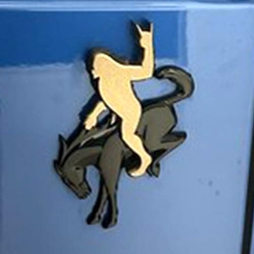 Add-A-Squatch Emblem for Your Bronco,3D Tailgate Emblem Overlay for SUV - Universal Fit 3"x4" Raised Design, Black Automotive Decor with 3M Tape (Rock Out & Horse Emblem Set, Bronze) — image 1