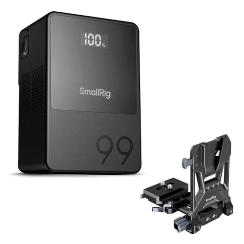SMALLRIG V Mount Battery VB99, 99Wh / 6800mAh V Lock Battery with 100W Output, 2H Full Charge, with V Mount Plate, Compact Camera Rig for Sony FX3 / A7 IV / A7S III, for Canon R5 / R6, for Nikon Z8