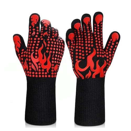 FAMILY'S BACKYARD Oven Mitts,Oven BBQ Gloves 1300° Degree F Heat Resistant Grilling,Suitable for Barbecue, Oven, Baking, Cooking, Camping, Fireplace and Other Scenarios — image 1