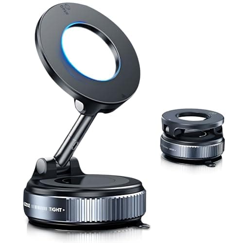 ELESULTRA Magnetic Phone Holder for Car - Suction Cup Phone Mount for Magsafe, Universal 360° Dashboard Phone Holder Vacuum Cell Phone Holders for Your Car/Gym/Mirror Car Mount for iPhone & Android — image 1