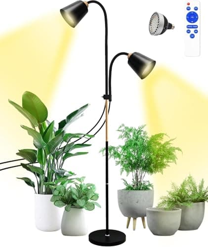 Arikashin Standing Plant Grow Light, LED Growing Light Full Spectrum for Indoor Plants,4/8/12H Timer, 10-Level Brightness,Flow Grow Light for Tall Large Indoor Plants — image 1
