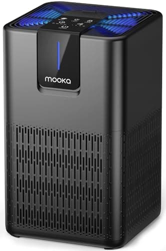 Air Purifiers for Home Large Room 1250 Ft²,MOOKA H13 HEPA Air Purifier for Pets Dust Odor Smoke,Aromatherapy Function,Air Cleaner with 15dB Quiet Sleep Mode for Bedroom Office Living Room,M05,Black — image 1