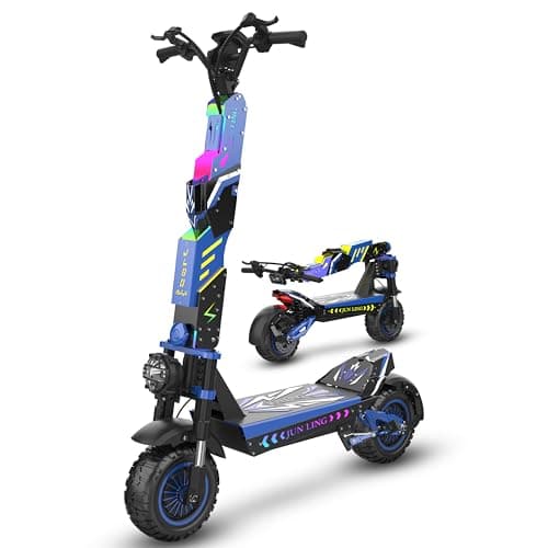 JL80 Off-Road Electric Scooter for Adults, 6000W Dual Motor, 60V 30Ah, Up to 43 MPH, 50 Miles Long Range, 12" Pneumatic Tires, Foldable Commuter E-Scooter — image 1