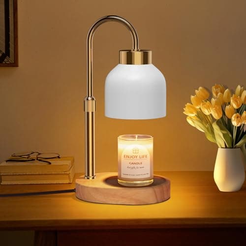 seenlast Candle Warmer Lamp with Dimmer Adjustable Height,Mothers Day Gifts,2/4/8H Timer,Vintage Home Decor for Scented Jar — image 1