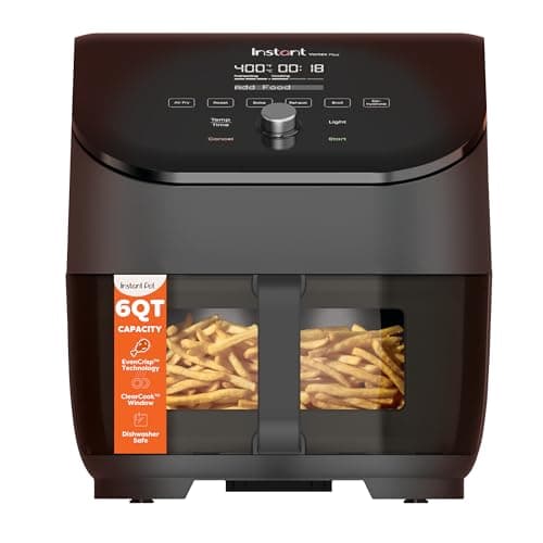 Instant Pot Vortex Plus 6QT ClearCook Air Fryer, Clear Windows, Custom Program Options, 6-in-1 Functions, Crisps, Broils, Roasts, Dehydrates, Bakes, Reheats, from the Makers of Instant Pot, Black — image 1