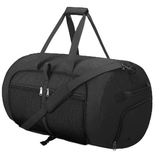 120L Foldable Waterproof Travel Duffel Bag for Men and Women with Shoe Compartment (Black, 120L) — image 1