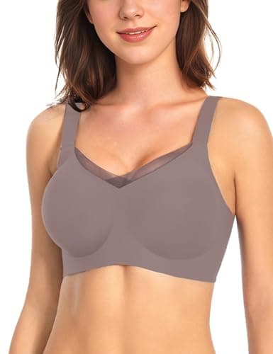 Vinfact Womens V Lace Wireless Seamless Bras No Underwire Comfort Push Up Bras Supportive Full Coverage Bralettes T Shirt Bra — image 1
