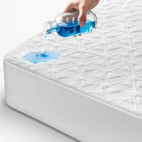 AVIKEN Waterproof Mattress Protector Queen Size, Soft Breathable Mattress Pad with Deep Pocket 8"-21", Noiseless 3D Air Fabric Cooling Mattress Cover for Bed, Machine Washable, White — image 1