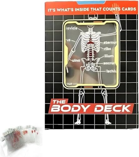 AKLOPE The Body Deck Transparent Anatomy Playing Cards, 3D Educational Card Deck, Waterproof Plastic Cards for Medical Students and Collectors (1 Pack) — image 1