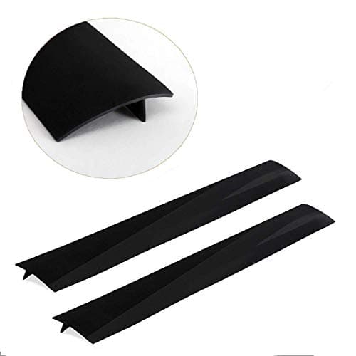 Silicone Kitchen Stove Gap Covers, Kitchen Counter Gap Anti-Slip Non-Tacky Filler Seals Spills Between Counter, Stovetop, Oven, Washer, Heat-Resistant,Set of 2 (21 Inches, Black) by liboyixi — image 1