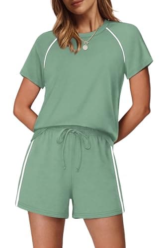 Sampeel 2 Piece Sets for Women Summer Lounge Matching Sets Airport Vacation Outfits Spring Fashion Clothes — image 1