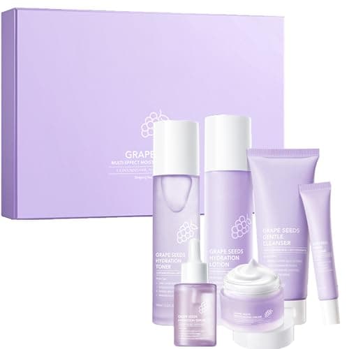 BeauBase Grapeseed Skincare Sets– Hydrating & Nourishing Skin Care Gift Sets for Women, Smooth, Even Skin Tone, Glow, for All Skin Types, Facial Skincare for Birthday Mother's Day Gift 6 Pcs — image 1
