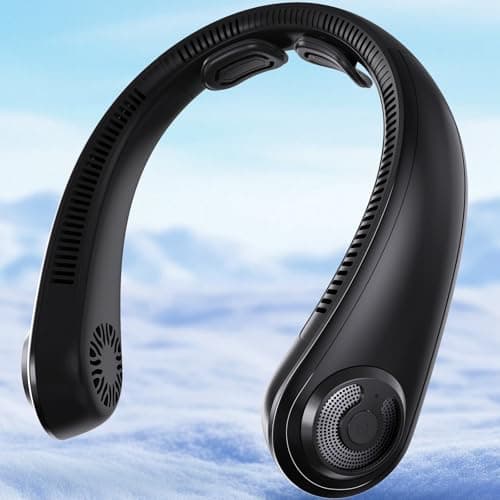 AUIIAH Neck Fan - Portable Personal Cooling Bladeless Around the Neck Fans that Blow Cold Air Rechargeable with 5 Speeds, Neck Support for Hot Flashes, Disneyland, Travel, Cooler Gift for Women Men — image 1