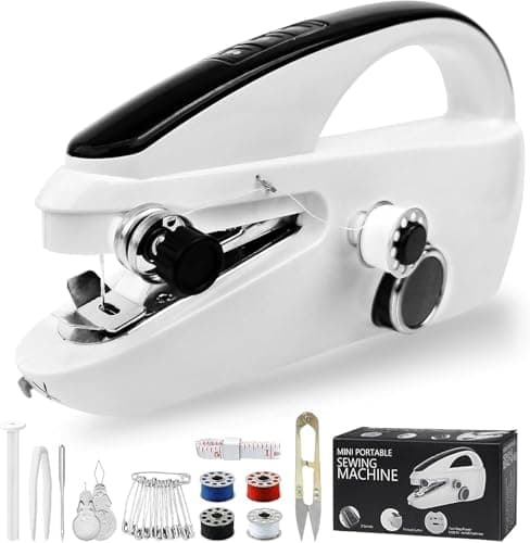 Hand Held Sewing Machines For Adults with 100 Basic Sewing Kit Accessories, Hand Held Sewing Machine for Hemming, Easy To Use USB Rechargeable Heavy Duty Hand Sewing Machines for Beginners, Women — image 1