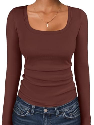 ANRABESS Womens Long Sleeve Tops Fleece Lined Thermal Shirts — image 1