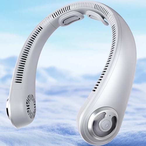 AUIIAH Neck Fan - Portable Personal Cooling Bladeless Around the Neck Fans that Blow Cold Air Rechargeable with 5 Speeds, Neck Support for Hot Flashes, Disneyland, Travel, Cooler Gift for Women Men — image 1
