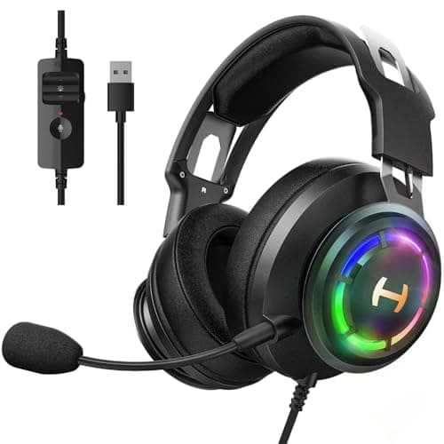 Edifier 7.1 Hi-Res Sound PC Gaming Headset Weird USB Over-Ear Headphone Noise Cancelling Mic RGB Light for PC PS4 Laptop Mac Desktop — image 1
