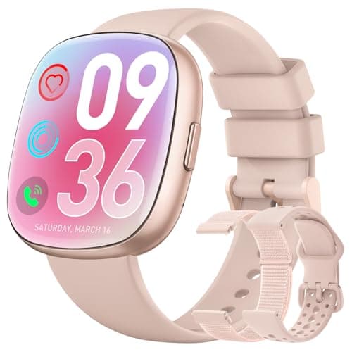 Smart Watch for Women Fitness Tracker: Fitness Watch with Blutooth Call 24/7 Heart Rate SpO2 Sleep Monitor IP68 Waterproof 120+ Sport Mode Activity Trackers Compatible iPhone Android Phones (3 Bands)