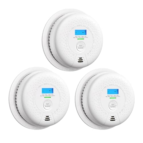 X-Sense Smoke Detector and Carbon Monoxide Detector, SC01, 3-Pack | 10-Year Sealed Battery (Not Hardwired), Real-Time CO and Battery LCD Display, UL 217 & UL 2034 Certified — image 1