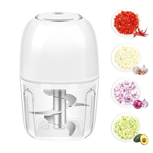 Electric Garlic Chopper, 1.4 Cup Mini Garlic Mincer Food Chopper Portable, Small Food Processor with USB Charging for Onion, Chili, Ginger, Veggie, Meat (350ML) — image 1