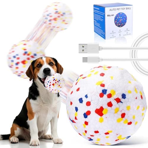 Mity rain Interactive Dog Toys - E-TPU Bouncy Ball for Small Medium Large Puppy Pet, Moving Balls for Dogs Enrichment, Motion Activated Toys that Keep Them Busy & Move on Its Own White — image 1
